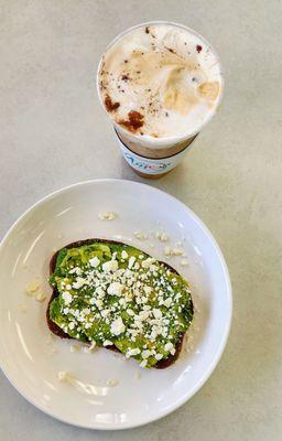 Avocado Toast and Iced Latte