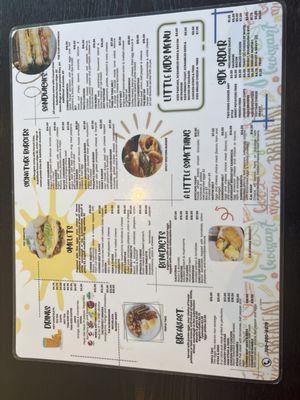 The menu