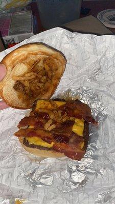 Bourbon bacon cheeseburger