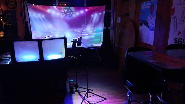 New** Projected Background Screens
4 x 7 Foot Screen  & Truss Lighting