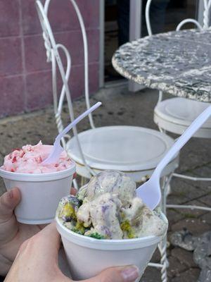 Cherry Vanilla + King Cake Ice Cream