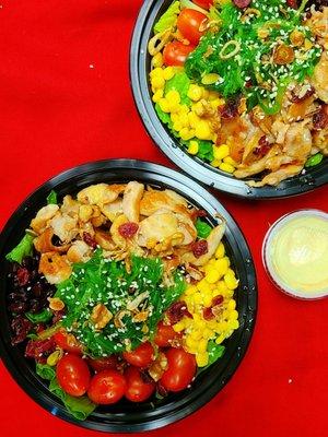 Sushi poke bowl with chicken