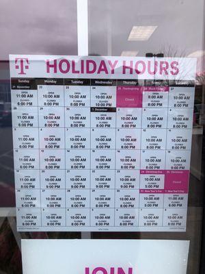 Hours as of Dec 2021