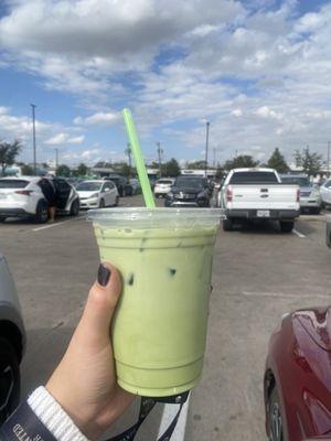 Iced matcha latte