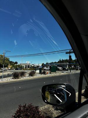 Front left window inside look