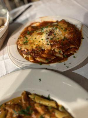 Veal parmigiana.