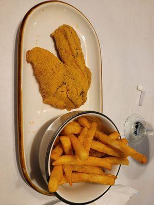 Tilapia basket with fries