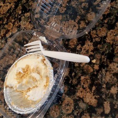 They gave us a complimentary cheesecake pie and we didn't wait till we got home with it and had to buy more it was that good