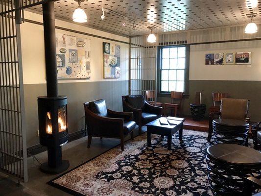 Fireplace and sitting room