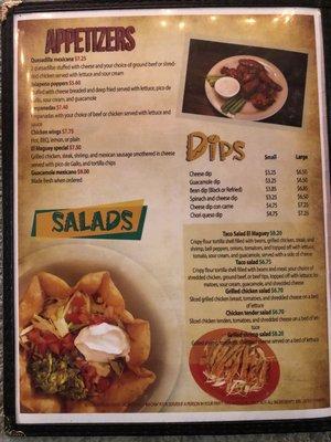 Here's the menu for some yummy Mexican food at El Maguey in Brooklet, Georgia.