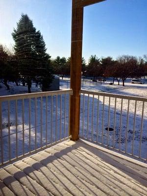 The newly made balcony to welcome the winter, November 22nd, 2013....