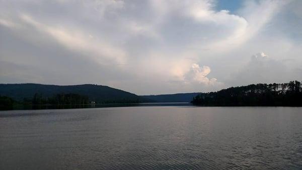 Lake view from boat pier