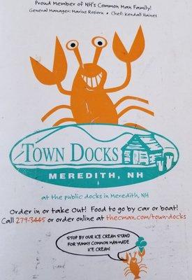 Town Dock Menu