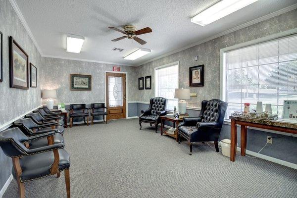 Comfortable patient waiting area.