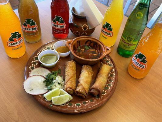 Fusion birria eggrolls.