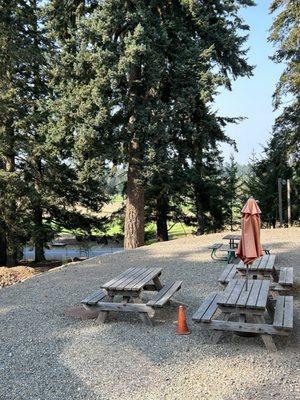 More outdoor seating.  This is around the back of the building, away from the noise of the road and overlooking the golf course.