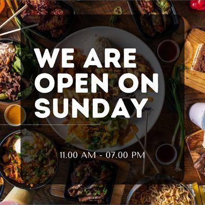 Open on SUNDAY