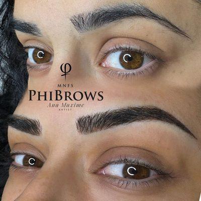 ComboBrows corrects shape adds hairs strokes strokes for a natural look and shade in tale for a defined makeup look