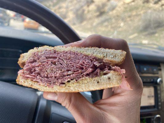 Manhattan sandwich--pastrami on rye. Tasty but small. I was still hungry afterwards.