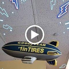 Good Year blimp flying high over Acorn Tire. Check us out on You Tube. #acorntirewithyou