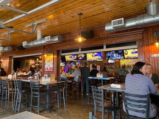 Interior of the patio area of the bar