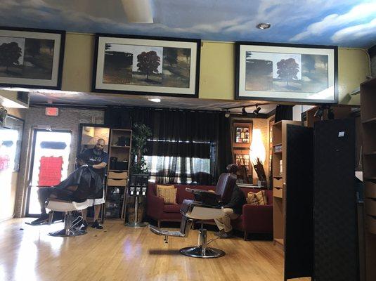 Inside view of the Positive Impressions Barbershop and Salon