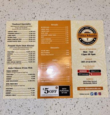 Takeout menu 2.1.22