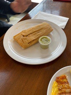 Bean and cheese tamale