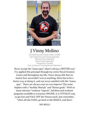 Trainer Vinny Molino of No Bull Training!