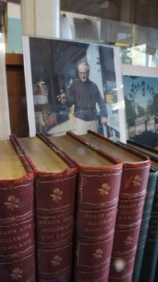 Ben Muse, who founded Parnassus Book Service with his wife Ruth in 1959. Seen here as usual, standing behind the books.