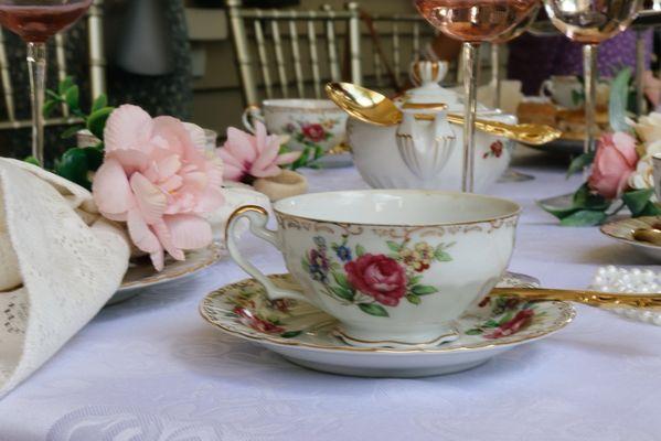 Beautiful table set up for our tea party