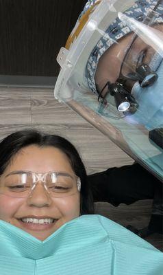 Getting my teeth cleaned