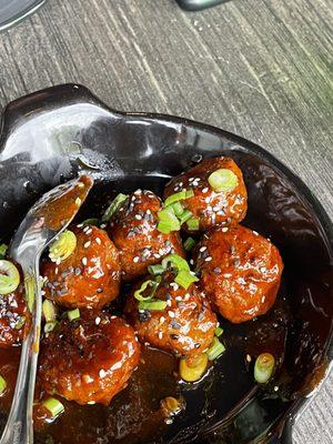 Korean BBQ meatballs