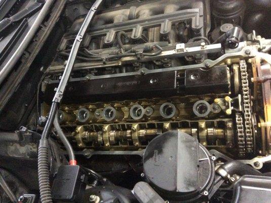 Valve cover gasket leak repaired for a great customer of ours. 2002 BMW.