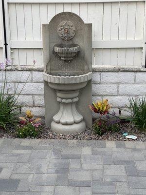 Fountain in yard