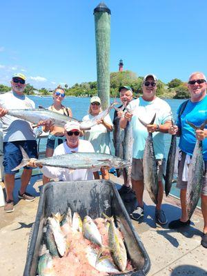 Tom, Chelsea, Karen, and new fishing friends.