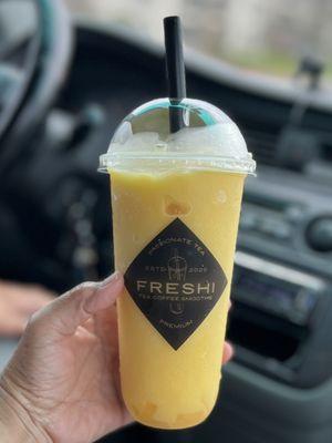 Mango smoothie with mango jelly