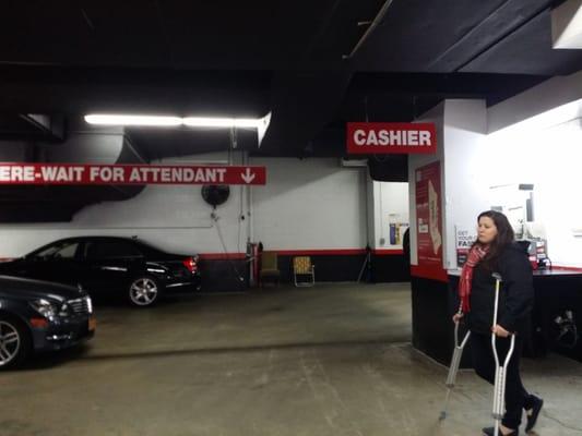 Inside the garage