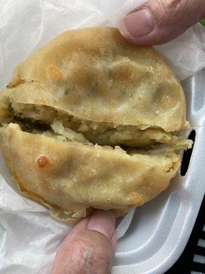 Cheddar broccoli knish - a must for the cheddar broccoli soup enthusiasts