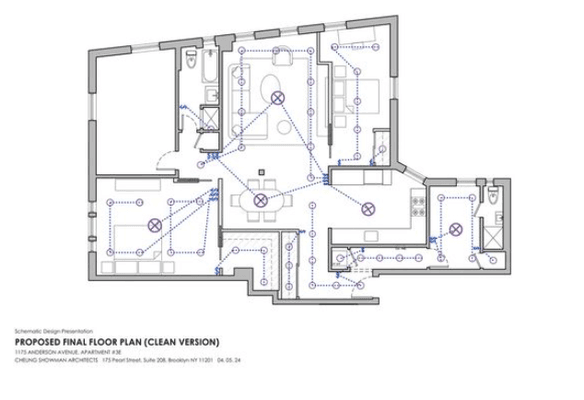 Lighting Floor Plan Designed for a Client in the Bronx