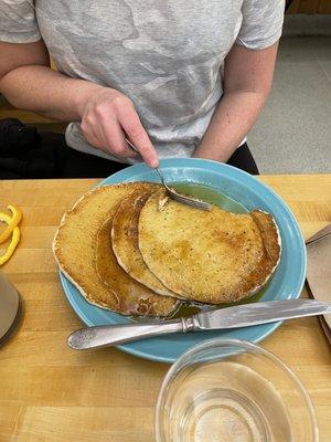 Sourdough pancakes short stack