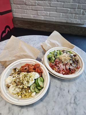 Skirt Steak & Brussels Bowl and Za'atar Chicken Bowl