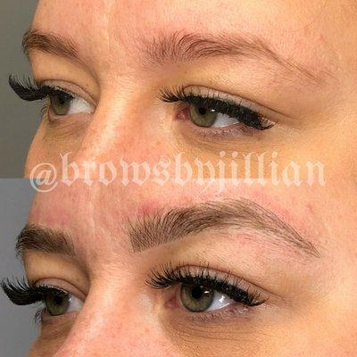 After initial session of microblading