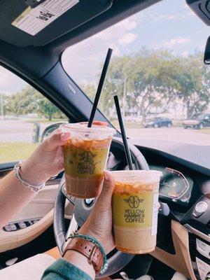 Beach Bum and White Chocolate Mocha (Both Iced)