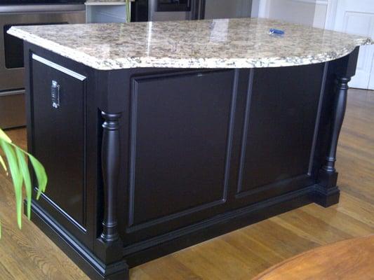 Kitchen Island with granite counter top