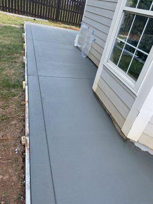 Concrete patio extension