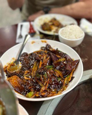 Eggplant in garlic sauce - so delicious!