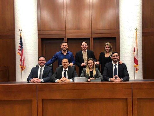 Partner John Tolley coaching NSU Law Mock Trial Team