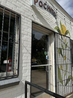 Front door. The tortillas are made here. Just inside and off to the left