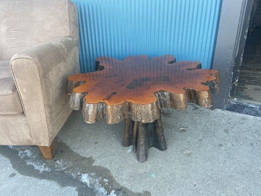 Cabin style end table